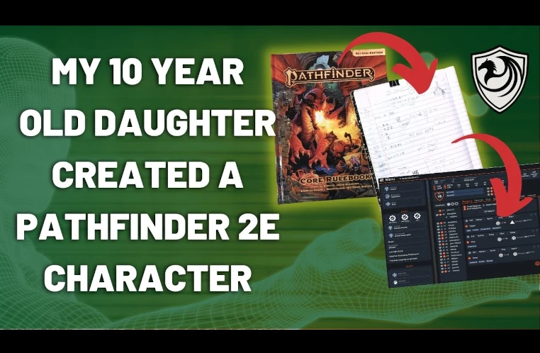 My 10 year old daughter created a pathfinder 2e character